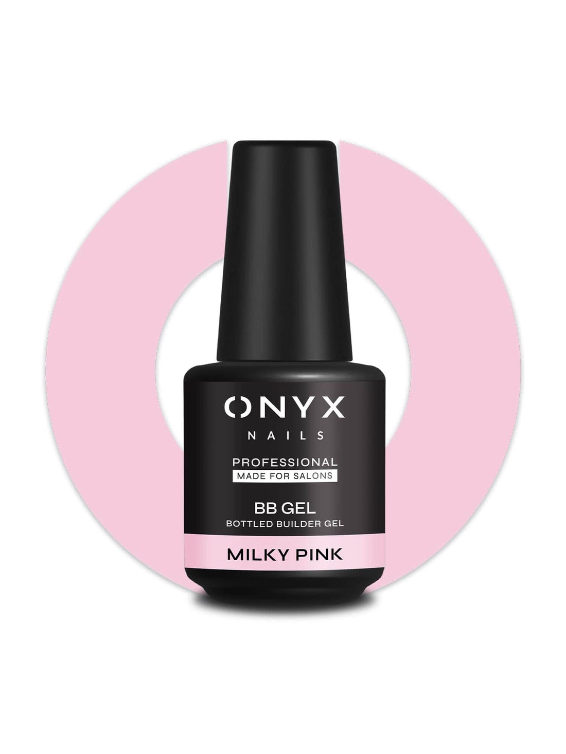 Onyx Nails Gel de construcción o builder gel en botella BB3 - Rosa Lechoso 15ml